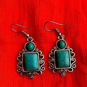 Brand new turquoise earrings